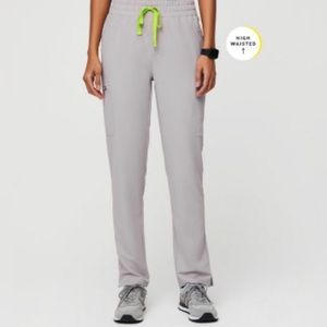 Figs high waisted Yola skinny scrub pants. Color-slate